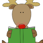 Reindeer Reading a Book