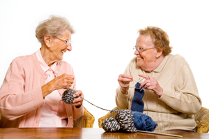 Sue and Stephanie hang out.