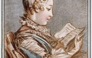 Gilles Demarteau - Buste de jeune femme lisant Héloïse et Abélard