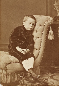 Amundsen at age four, looking ready for adventure. 