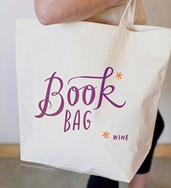 Book Wine Bag by Emily Mcdowell