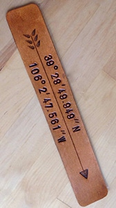 Leather longitude bookmark