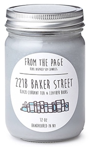 221B Baker Street Literary Candle