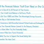 The Index Card of financial advice