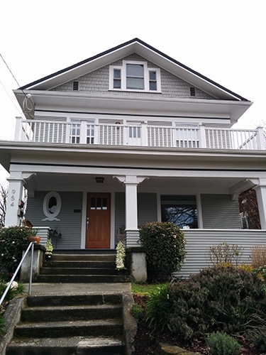 Little Free Library grey house