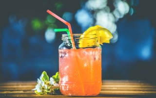 Colorful cocktail on bar