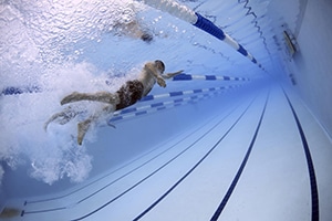 Swimmer in pool