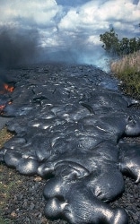 Pahoehoe lava on the Big Island...even hotter.