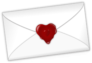 letter sealed with a heart