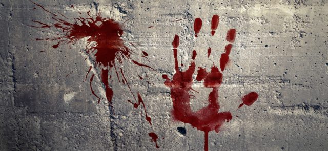 bloody handprint